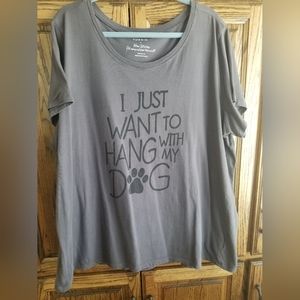 Super cute Torrid Plus size 4 Graphic tee~I Just Want To Hang With My Dog🐶